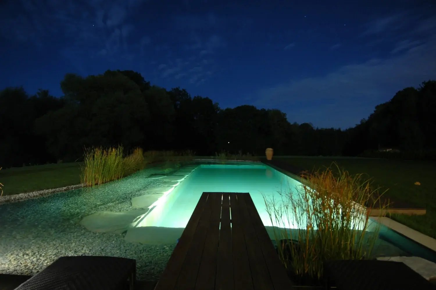 natural+pool+at+night